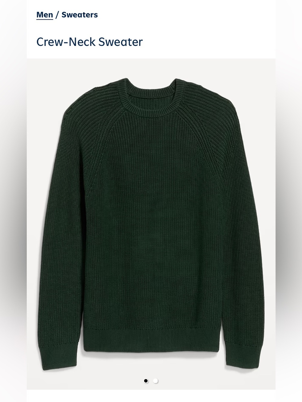 100% cotton crewneck sweat, dark forest green